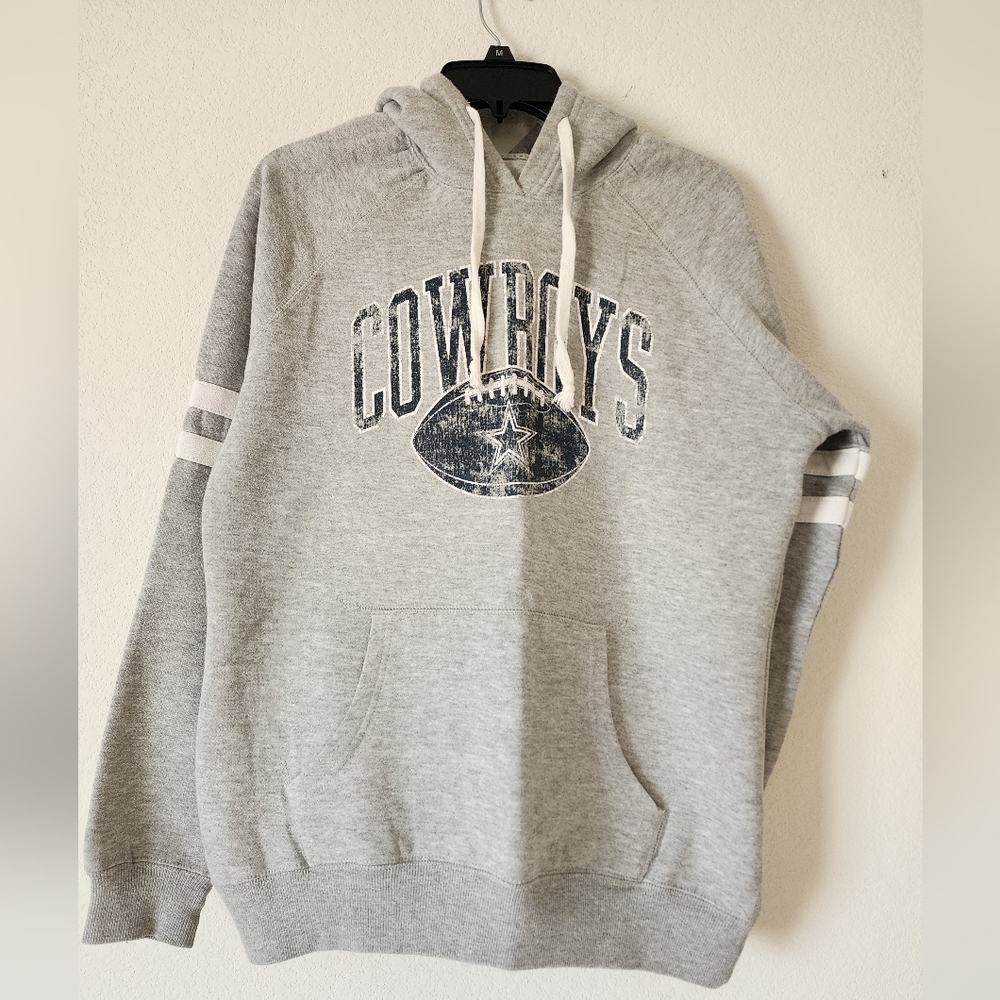 Cowboys Her Style Grey Hoodie  Size Large